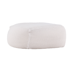 Lianne gevlochten ronde poef crème - Ø 60 cm