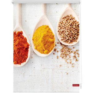 LICHTBLICK Rolgordijn met zijbediening Rolgordijn Klemmfix, zonder boren, verduistering, Spices - multicolour (1 stuk)
