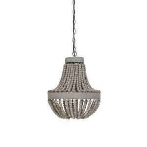 Light & Living Hanglamp 'Luna' kralen Ø35,5x45 cm, oud wit