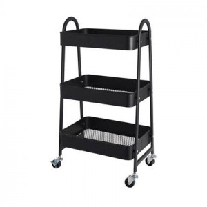 Lisomme Tirza metalen trolley - Met wielen - Zwart