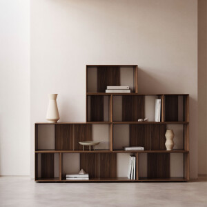 Kave Home Modulair Wandrek 'Litto' Walnoot, 114 x 202cm