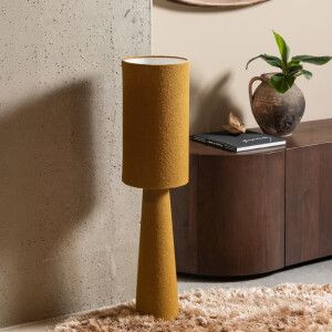 WOOOD Tafellamp / Vloerlamp 'Loft' Bouclé, 90cm, kleur Tapenade