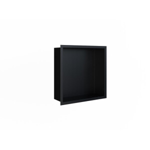 Looox BoX nis - 30X30X7cm - inbouw - met flens - zwart mat box30flmz