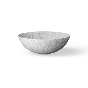 Looox Ceramic terrazzo waskom - 40x15cm - Beige wwk40tb