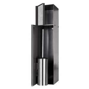Looox Closed inbouw closetrolhouder - 2 deuren - betegelbaar - antraciet cl-10-a