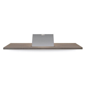 Looox Wood collection bath shelf 88cm met houder RVS geborsteld eiken RVS geborsteld wbshelf88rvs