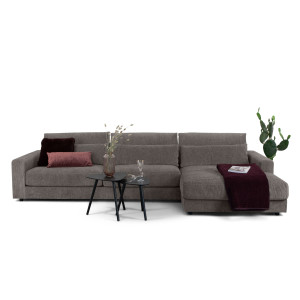 Sohome Loungebank 'Willem' Rechts, kleur Bruin