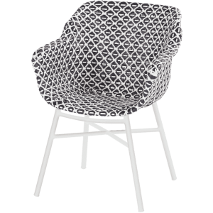 Hartman Tuinstoel 'Delphine' Wicker, kleur Wit/Zwart