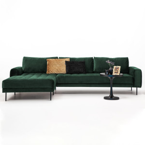 Sohome Loungebank 'Kimberley' Velvet-Groen-Links