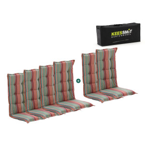 Madison tuinkussen set van 6 hoge rug - Laagste prijsgarantie!