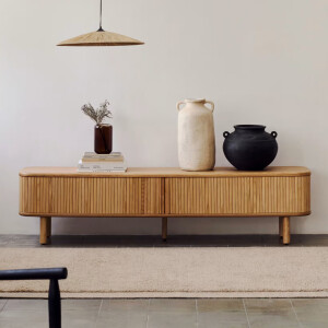 Kave Home TV-meubel 'Mailen' Essenhout, 200cm, kleur Naturel