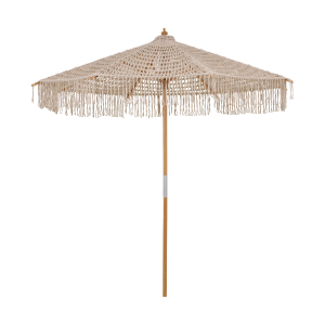 Malou gevlochten parasol beige - Ø 250 cm