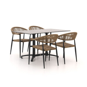 Manifesto Belpasso/Canzo 140cm dining tuinset 5-delig stapelbaar inklapbaar - Laagste prijsgarantie!