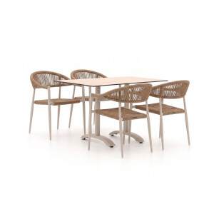 Manifesto Belpasso/Lisio 120cm dining tuinset 5-delig stapelbaar - Laagste prijsgarantie!