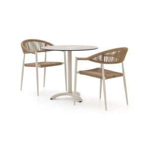 Manifesto Belpasso/Lisio ø80cm dining tuinset 3-delig stapelbaar - Laagste prijsgarantie!