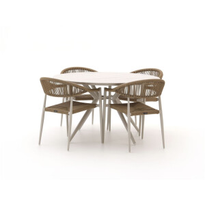 Manifesto Belpasso/Sora ø127cm dining tuinset 5-delig stapelbaar - Laagste prijsgarantie!