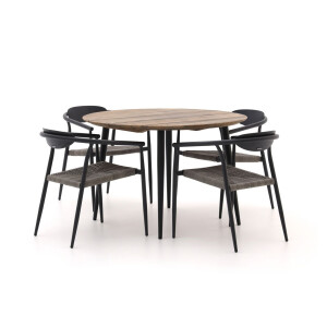 Manifesto Cavone/Falcade  ø 115cm dining tuinset 5-delig stapelbaar - Laagste prijsgarantie!