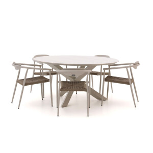 Manifesto Cavone/Lodola ø 150cm dining tuinset 6-delig stapelbaar - Laagste prijsgarantie!