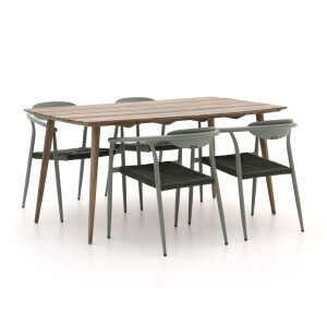 Manifesto Cavone/ROUGH-K 160cm dining tuinset 5-delig stapelbaar - Laagste prijsgarantie!