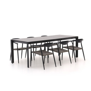 Manifesto Cavone/Sestino 220cm dining tuinset 7-delig stapelbaar - Laagste prijsgarantie!