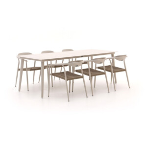 Manifesto Cavone/Sora 220cm dining tuinset 7-delig stapelbaar - Laagste prijsgarantie!