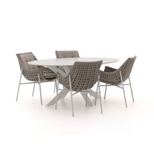 Manifesto Novara/Furato ellips 200cm dining tuinset 5-delig - Laagste prijsgarantie!