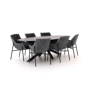 Manifesto Novara/Furato ellips 240cm dining tuinset 7-delig - Laagste prijsgarantie!