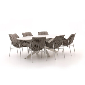 Manifesto Novara/Furato ellips 240cm dining tuinset 7-delig - Laagste prijsgarantie!