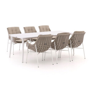 Manifesto Novara/Sora 220cm dining tuinset 7-delig - Laagste prijsgarantie!