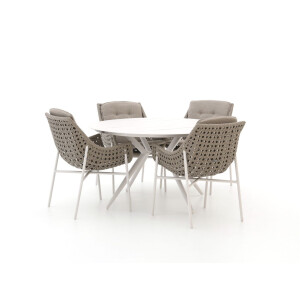 Manifesto Novara/Sora ø127cm dining tuinset 5-delig - Laagste prijsgarantie!