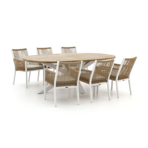 Manifesto Rivola/ROUGH-Y Ellips 240cm dining tuinset 7-delig - Laagste prijsgarantie!