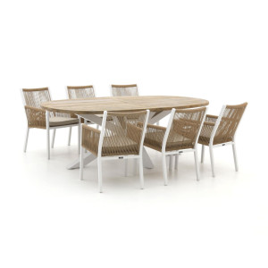 Manifesto Rivola/ROUGH-Y Ellips 240cm dining tuinset 7-delig - Laagste prijsgarantie!