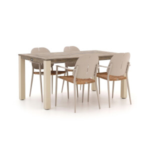 Manifesto Talvullia/ROUGH-S 160cm dining tuinset 5-delig stapelbaar - Laagste prijsgarantie!