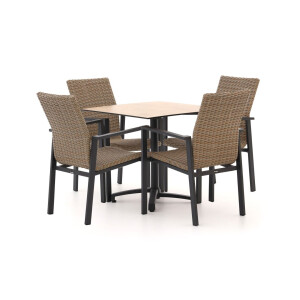 Manifesto Villongo/Canzo 80cm dining tuinset 5-delig stapelbaar inklapbaar - Laagste prijsgarantie!