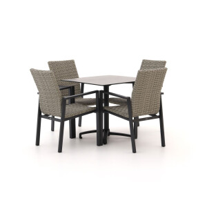 Manifesto Villongo/Canzo 80cm dining tuinset 5-delig stapelbaar inklapbaar - Laagste prijsgarantie!