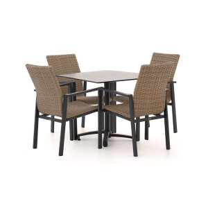 Manifesto Villongo/Canzo 80cm dining tuinset 5-delig stapelbaar inklapbaar - Laagste prijsgarantie!