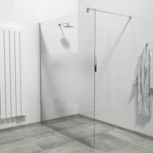 Marenza Bellini Inloopdouche - 160x200cm - veiligheidsglas - helder glas - matte band - anti kalk - chroom WR160-C/NFF