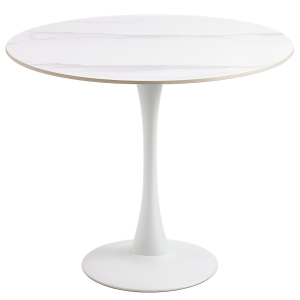 Marly ronde eettafel keramiek wit - Ø90x75 cm