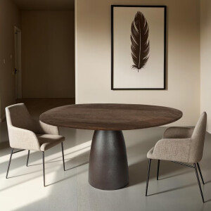Sohome Organische Eettafel 'Madin' Mangohout, 140cm, kleur Espresso