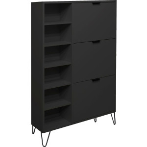 Mäusbacher Schoenenkast Bonnie Breedte 95 cm met 3 kleppen, rek en draadframe