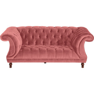 Max Winzer Chesterfield-bank Isabelle Capitonnage & gedraaide poten in beuken notenkleur, breedte 200 cm