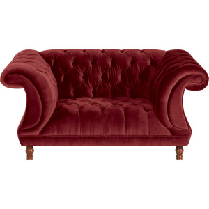 Max Winzer Loveseat Isabelle Capitonnage & gedraaide poten in beuken notenkleur, breedte 167 cm