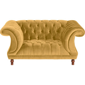 Max Winzer Loveseat Isabelle Capitonnage & gedraaide poten in beuken notenkleur, breedte 167 cm