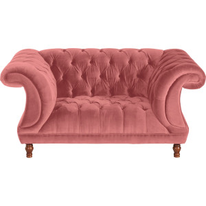 Max Winzer Loveseat Isabelle Capitonnage & gedraaide poten in beuken notenkleur, breedte 167 cm