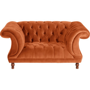 Max Winzer Loveseat Isabelle, Loungesessel Capitonnage & gedraaide poten in beuken notenkleur, breedte 167 cm