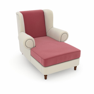 Max Winzer Oorfauteuil MADELEINE Fluweelvelours bekleding in vele kleurcombinaties (set)