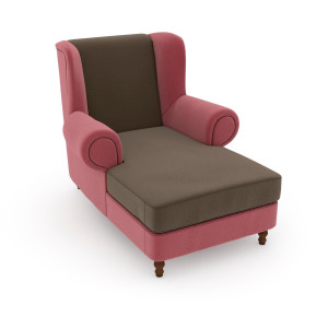 Max Winzer Oorfauteuil MADELEINE Fluweelvelours bekleding in vele kleurcombinaties (set)