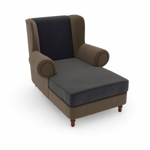 Max Winzer Oorfauteuil MADELEINE Fluweelvelours bekleding in vele kleurcombinaties (set)