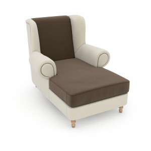 Max Winzer Oorfauteuil MADELEINE Fluweelvelours bekleding in vele kleurcombinaties (set)