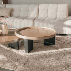 Eleonora Ronde Salontafel 'Mayson' 90cm, kleur Beige